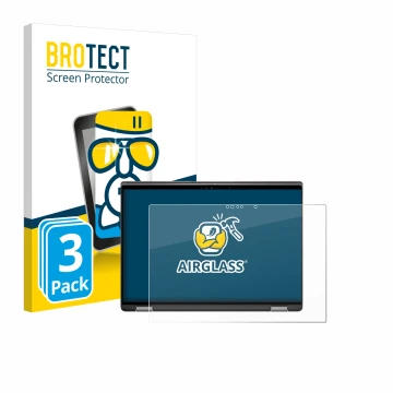 Parte frontal de un envase de producto con el logotipo de la marca BROTECT. Al lado se muestra el dispositivo Dell Latitude 74