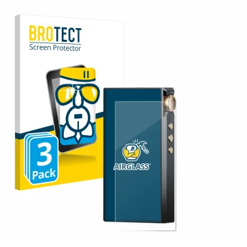 Parte frontal de un envase de producto con el logotipo de la marca BROTECT. Al lado se muestra el dispositivo Cayin N3-Ultra c