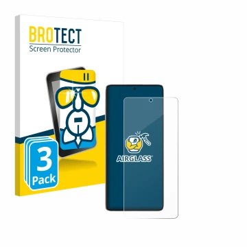 Parte frontal de un envase de producto con el logotipo de la marca BROTECT. Al lado se muestra el dispositivo Xiaomi Poco F6 c