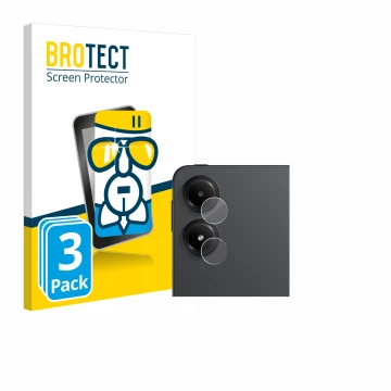 Parte frontal de un envase de producto con el logotipo de la marca BROTECT. Al lado se muestra el dispositivo Xiaomi Redmi Pad