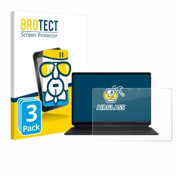 Parte frontal de un envase de producto con el logotipo de la marca BROTECT. Al lado se muestra el dispositivo ASUS ProArt PZ13