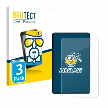 Parte frontal de un envase de producto con el logotipo de la marca BROTECT. Al lado se muestra el dispositivo Oukitel OT5S con