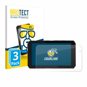 Parte frontal de un envase de producto con el logotipo de la marca BROTECT. Al lado se muestra el dispositivo Chigee AIO-5 Pla