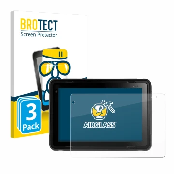 Parte frontal de un envase de producto con el logotipo de la marca BROTECT. Al lado se muestra el dispositivo Texa Axone Voice