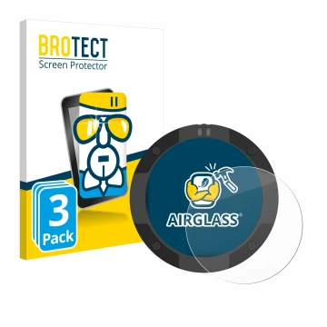 Parte frontal de un envase de producto con el logotipo de la marca BROTECT. Al lado se muestra el dispositivo Beeline Moto II 