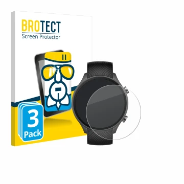 Parte frontal de un envase de producto con el logotipo de la marca BROTECT. Al lado se muestra el dispositivo OnePlus watch 2R