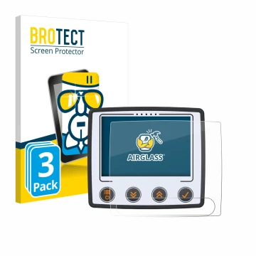 Parte frontal de un envase de producto con el logotipo de la marca BROTECT. Al lado se muestra el dispositivo Skytraxx 5 Mini 