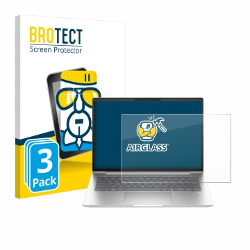 Parte frontal de un envase de producto con el logotipo de la marca BROTECT. Al lado se muestra el dispositivo HP ProBook 440 G