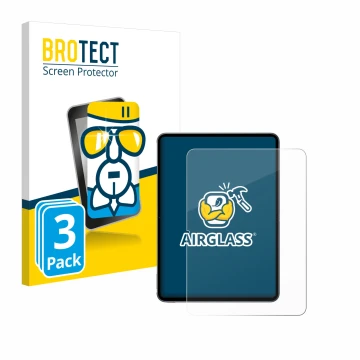 Parte frontal de un envase de producto con el logotipo de la marca BROTECT. Al lado se muestra el dispositivo OnePlus Pad 2 (r