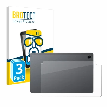 Parte frontal de un envase de producto con el logotipo de la marca BROTECT. Al lado se muestra el dispositivo Alldocube iPlay 