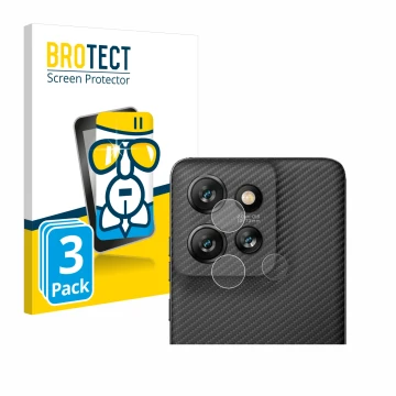 Parte frontal de un envase de producto con el logotipo de la marca BROTECT. Al lado se muestra el dispositivo Motorola ThinkPh