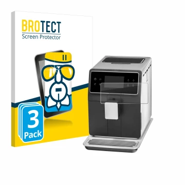Parte frontal de un envase de producto con el logotipo de la marca BROTECT. Al lado se muestra el dispositivo WMF Perfection 8