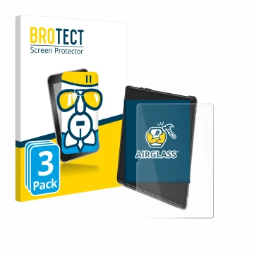 Parte frontal de un envase de producto con el logotipo de la marca BROTECT. Al lado se muestra el dispositivo Yestel T15 con s