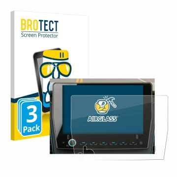Parte frontal de un envase de producto con el logotipo de la marca BROTECT. Al lado se muestra el dispositivo Xzent F-285 con 