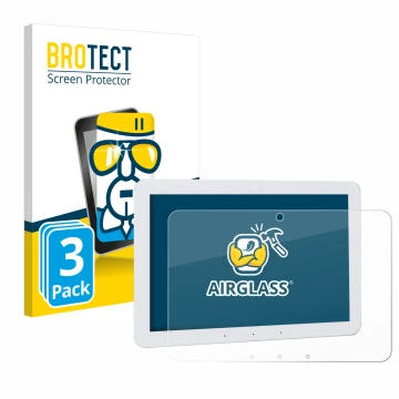 Parte frontal de un envase de producto con el logotipo de la marca BROTECT. Al lado se muestra el dispositivo Amazon Echo Hub 