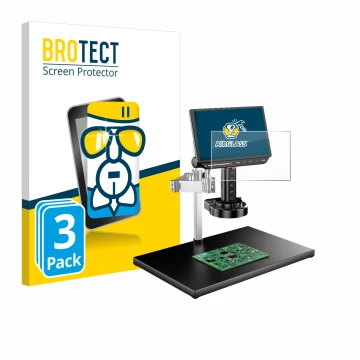 Parte frontal de un envase de producto con el logotipo de la marca BROTECT. Al lado se muestra el dispositivo Tomlov TM4K-AF-M