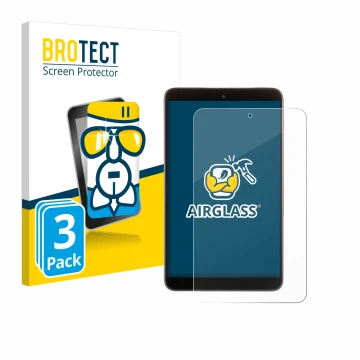 Parte frontal de un envase de producto con el logotipo de la marca BROTECT. Al lado se muestra el dispositivo Nokia T10 (retra