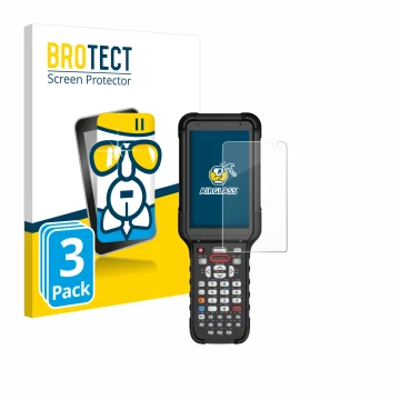 Parte frontal de un envase de producto con el logotipo de la marca BROTECT. Al lado se muestra el dispositivo Honeywell CK67 c