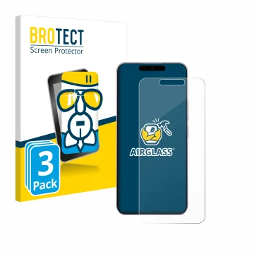 Parte frontal de un envase de producto con el logotipo de la marca BROTECT. Al lado se muestra el dispositivo Oukitel P1 con s