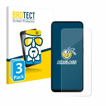 Parte frontal de un envase de producto con el logotipo de la marca BROTECT. Al lado se muestra el dispositivo Motorola Moto G1