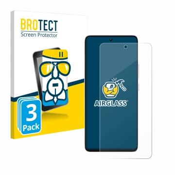Parte frontal de un envase de producto con el logotipo de la marca BROTECT. Al lado se muestra el dispositivo Xiaomi Poco M7 P