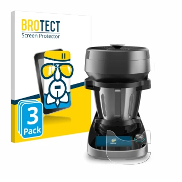 Parte frontal de un envase de producto con el logotipo de la marca BROTECT. Al lado se muestra el dispositivo Cecotec Mambo Vi