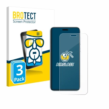 Parte frontal de un envase de producto con el logotipo de la marca BROTECT. Al lado se muestra el dispositivo Honor Magic 7 RS