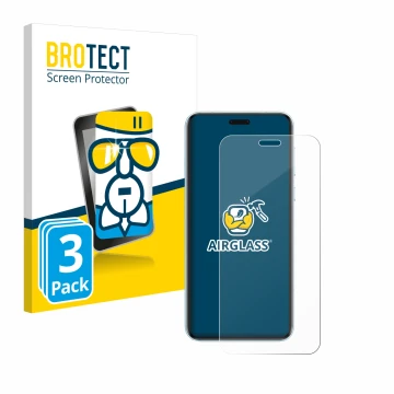 Parte frontal de un envase de producto con el logotipo de la marca BROTECT. Al lado se muestra el dispositivo Honor Magic 7 RS