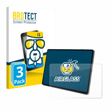 Parte frontal de un envase de producto con el logotipo de la marca BROTECT. Al lado se muestra el dispositivo Terra Pad 1007 1