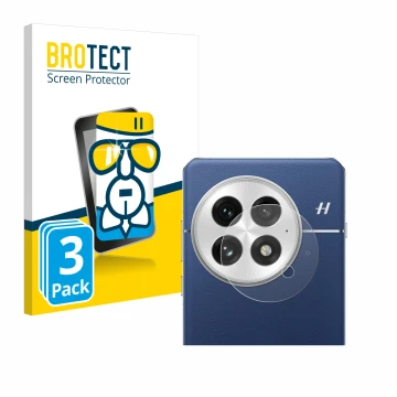 Parte frontal de un envase de producto con el logotipo de la marca BROTECT. Al lado se muestra el dispositivo OnePlus 13 (SÓLO