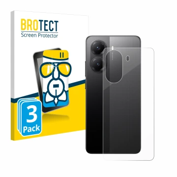 Parte frontal de un envase de producto con el logotipo de la marca BROTECT. Al lado se muestra el dispositivo Xiaomi Poco X7 P