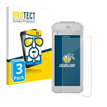 Parte frontal de un envase de producto con el logotipo de la marca BROTECT. Al lado se muestra el dispositivo Dojo Pocket con 