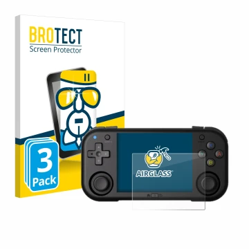 Parte frontal de un envase de producto con el logotipo de la marca BROTECT. Al lado se muestra el dispositivo Magicx Mini Zero
