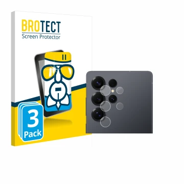 Parte frontal de un envase de producto con el logotipo de la marca BROTECT. Al lado se muestra el dispositivo Samsung Galaxy S