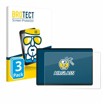 Parte frontal de un envase de producto con el logotipo de la marca BROTECT. Al lado se muestra el dispositivo Acer Iconia X12 