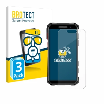 Parte frontal de un envase de producto con el logotipo de la marca BROTECT. Al lado se muestra el dispositivo Soyes S10 Max co