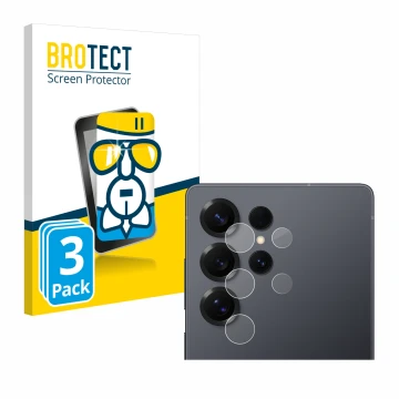 Parte frontal de un envase de producto con el logotipo de la marca BROTECT. Al lado se muestra el dispositivo Samsung Galaxy S