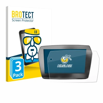Parte frontal de un envase de producto con el logotipo de la marca BROTECT. Al lado se muestra el dispositivo Voge 525DSX 2025