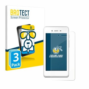 Parte frontal de un envase de producto con el logotipo de la marca BROTECT. Al lado se muestra el dispositivo Pax A50 wallee c