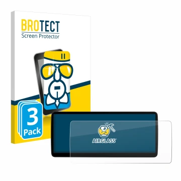 Parte frontal de un envase de producto con el logotipo de la marca BROTECT. Al lado se muestra el dispositivo Xtrons QLB22X3UN