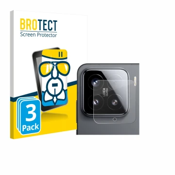 Parte frontal de un envase de producto con el logotipo de la marca BROTECT. Al lado se muestra el dispositivo Xiaomi 15 (SÓLO 