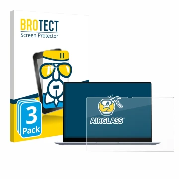 Parte frontal de un envase de producto con el logotipo de la marca BROTECT. Al lado se muestra el dispositivo Samsung Galaxy B