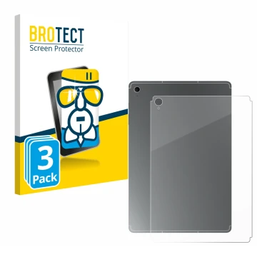 Parte frontal de un envase de producto con el logotipo de la marca BROTECT. Al lado se muestra el dispositivo Samsung Galaxy T