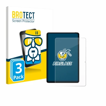 Parte frontal de un envase de producto con el logotipo de la marca BROTECT. Al lado se muestra el dispositivo Xiaomi POCO Pad 