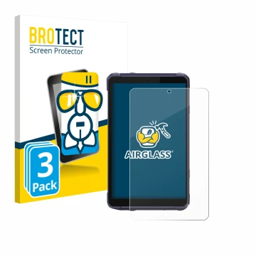 Parte frontal de un envase de producto con el logotipo de la marca BROTECT. Al lado se muestra el dispositivo CHCNAV LT800 con