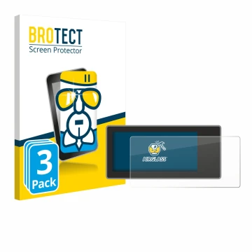 Parte frontal de un envase de producto con el logotipo de la marca BROTECT. Al lado se muestra el dispositivo Acta Berg Radio 