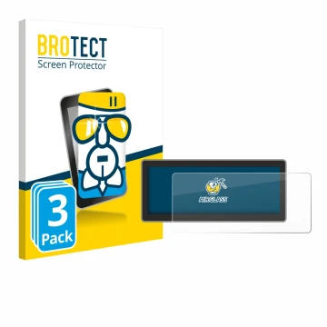 Parte frontal de un envase de producto con el logotipo de la marca BROTECT. Al lado se muestra el dispositivo RSNAV Series 5 (