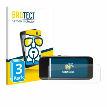 Parte frontal de un envase de producto con el logotipo de la marca BROTECT. Al lado se muestra el dispositivo Peterson StroboC