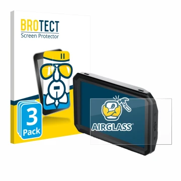 Parte frontal de un envase de producto con el logotipo de la marca BROTECT. Al lado se muestra el dispositivo Blackmagic Desig