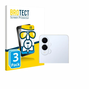 Parte frontal de un envase de producto con el logotipo de la marca BROTECT. Al lado se muestra el dispositivo Samsung Galaxy S